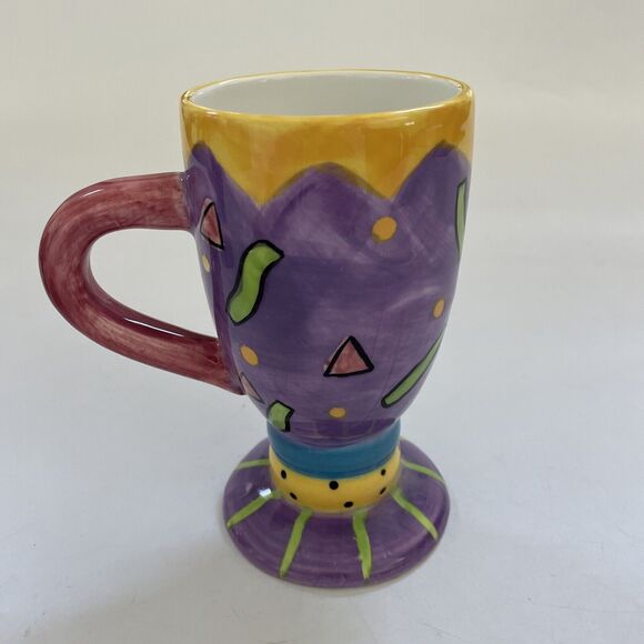 Lot of 2 Bella Casa by‎ Ganz Collectible Footed Mugs CELEBRATION Birthday Bright - Picture 4 of 10